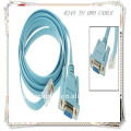 BRAND NEW PREMIUM Blue Flat RJ45 a DB9 Cable hembra